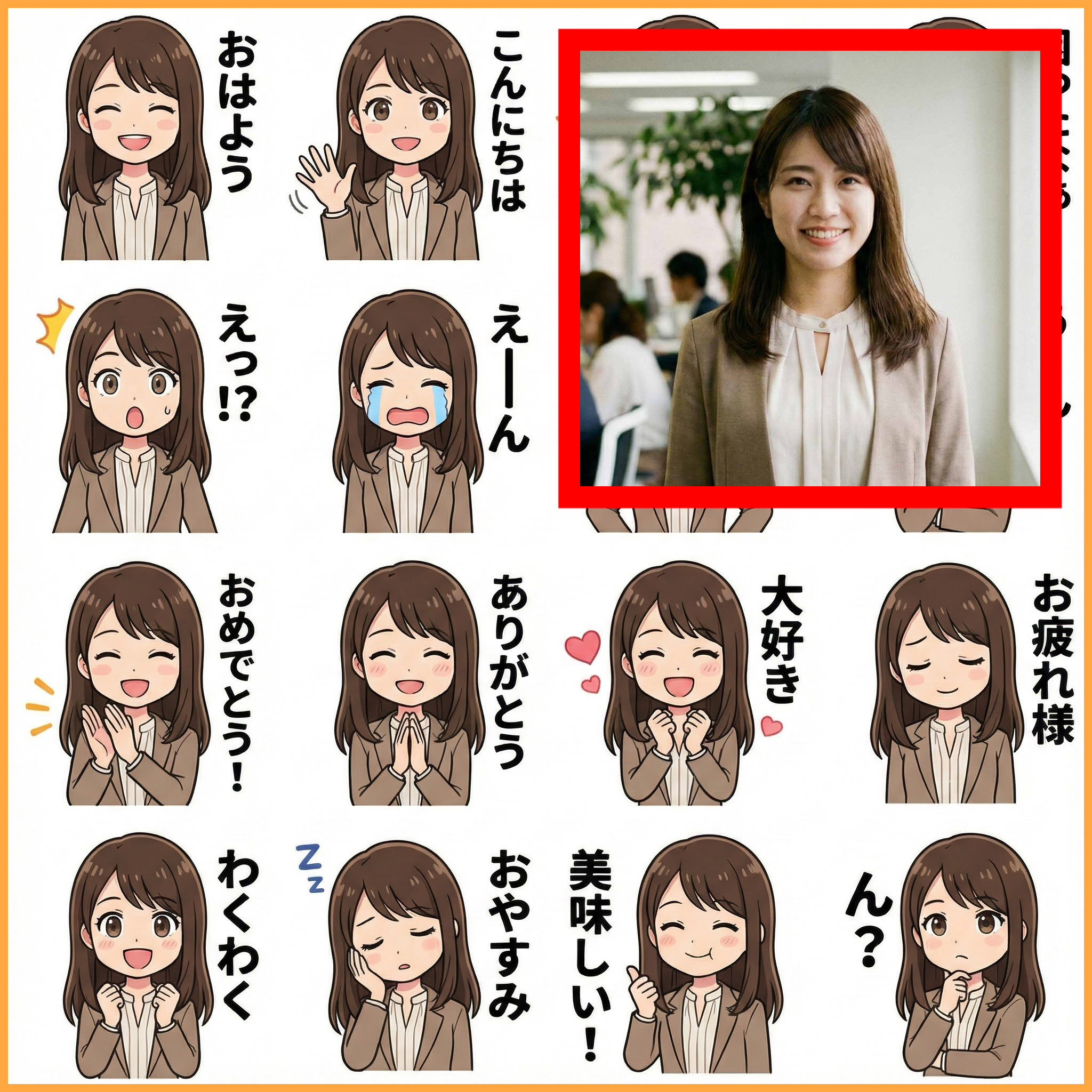 友人のスタンプ制作事例