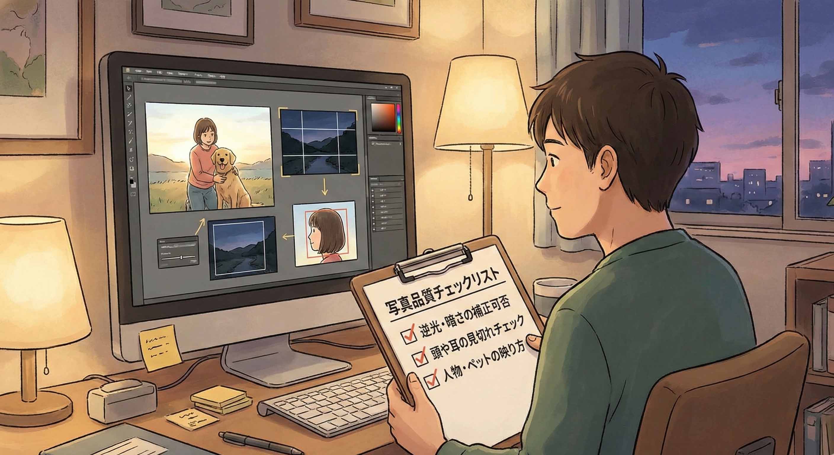 写真品質チェックのイメージ